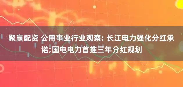 聚赢配资 公用事业行业观察: 长江电力强化分红承诺;国电电力首推三年分红规划